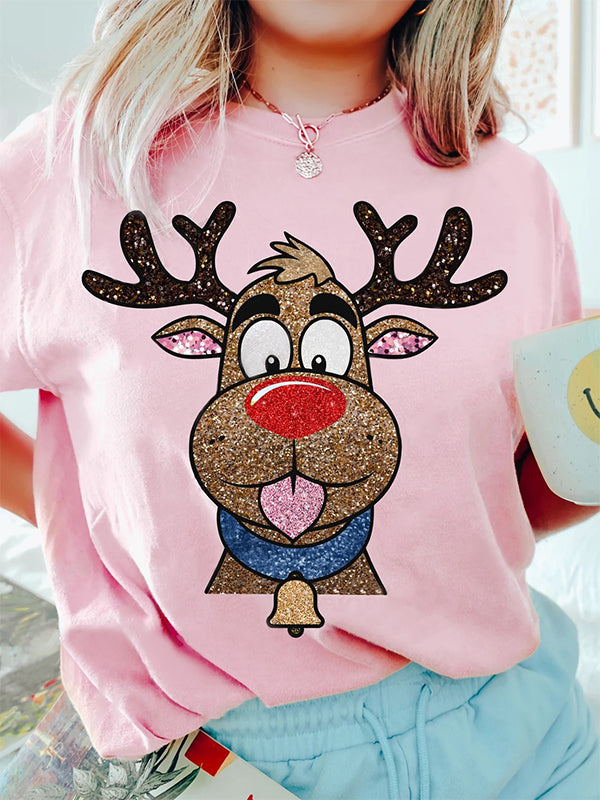 Sparkly Glitter Retro Christmas T-shirt