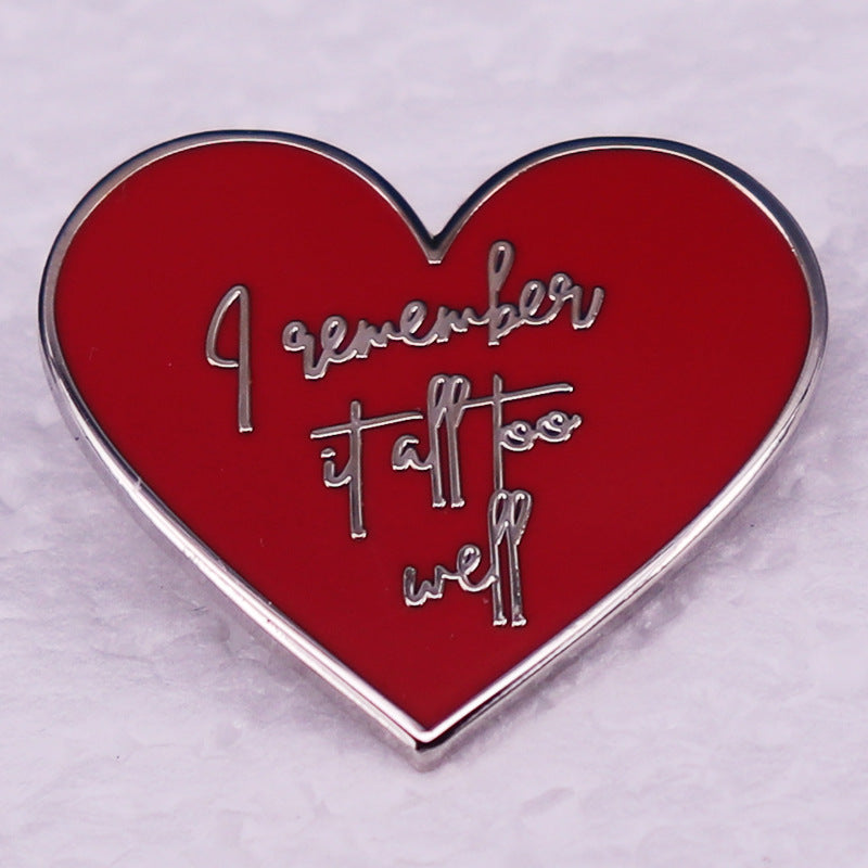 Taylor Swift Red Heart Badge Brooch