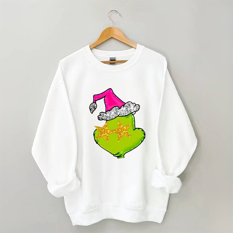 Christmas Print Crew Neck Sweatshirt