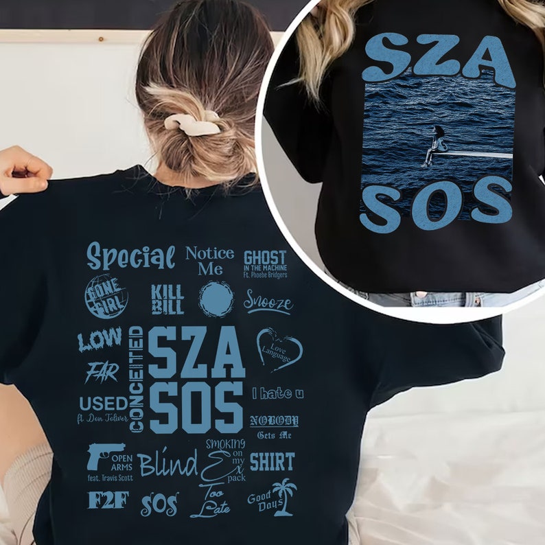 SZA S.O.S Printed Graphic Sweatshirt