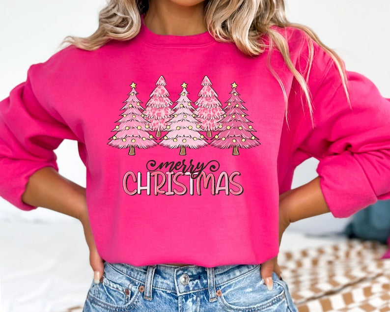 Christmas Tree Casual Crewneck Sweatshirt
