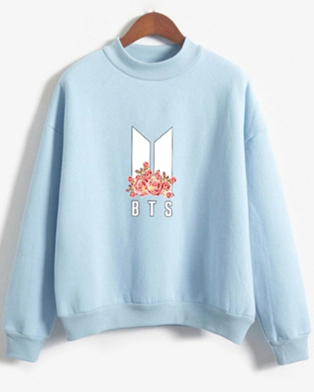 BTS Stylish Floral Printed Sweatshirt