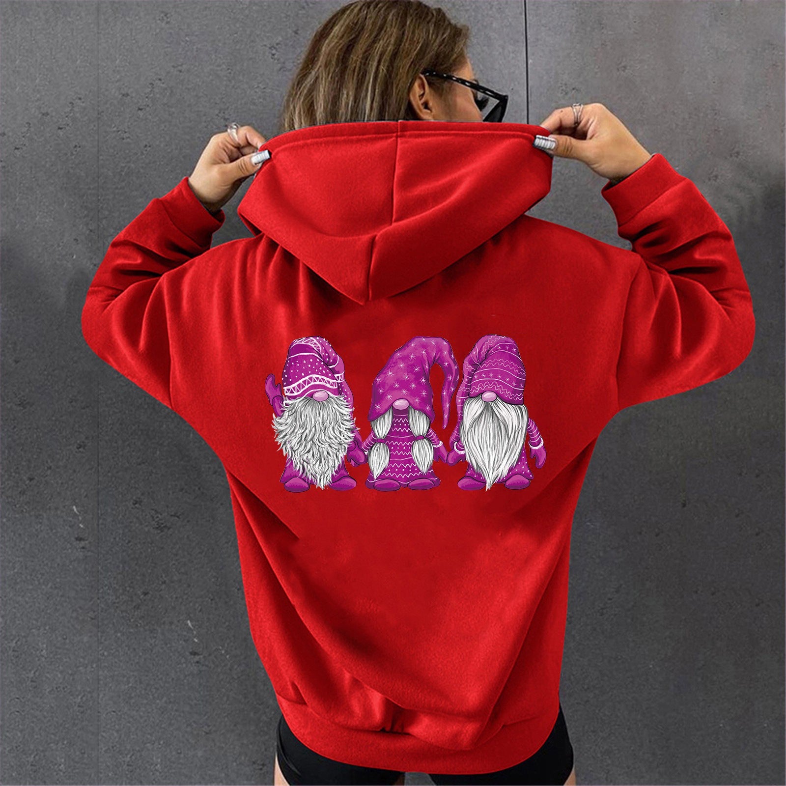 Christmas Cute Print Casual Hoodie