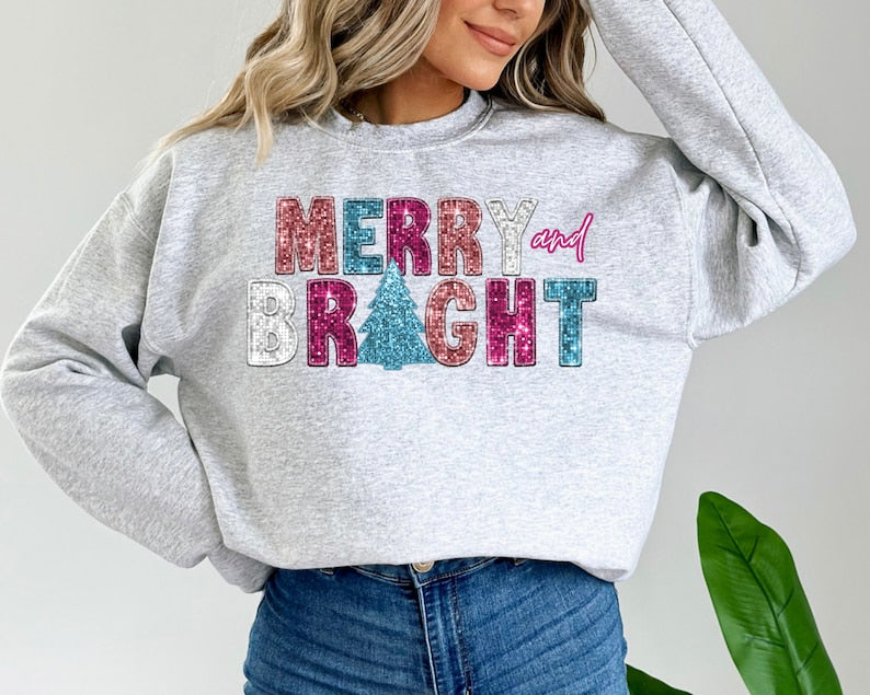 Merry and Bright Christmas Sweatshirt