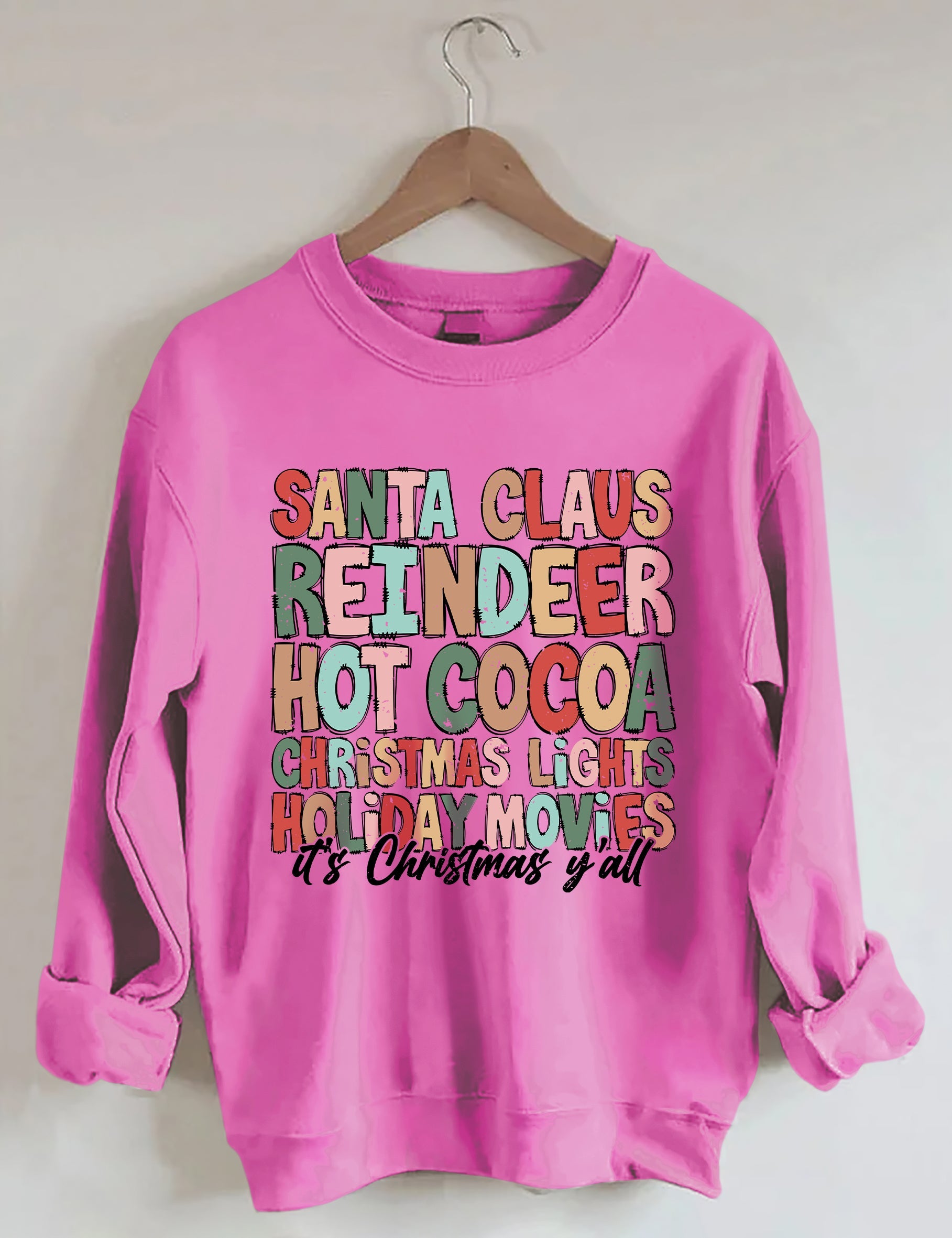 Santa Claus Reindeer Hot Cocoa Sweatshirt