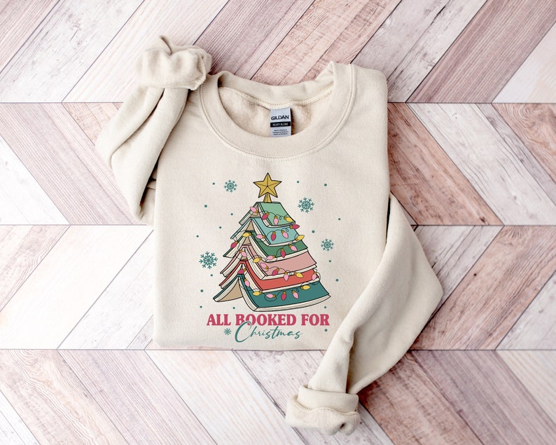 Book Lovers Christmas Tree Sweatshirt